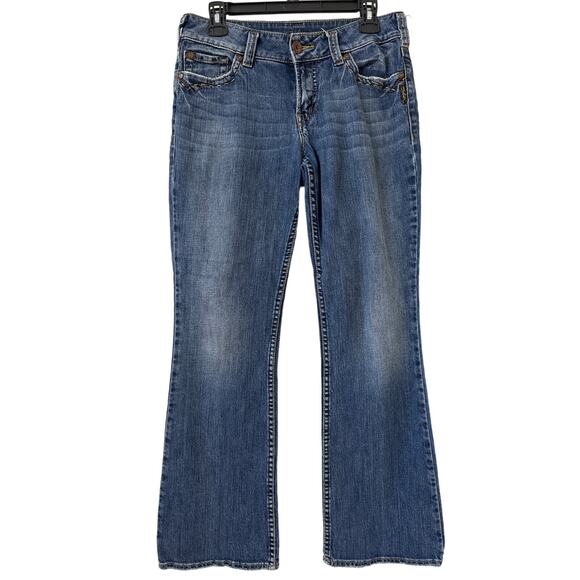 Silver Jeans, Suki Surplus 29/32 Distressed Flare Jeans - Picture 1 of 9